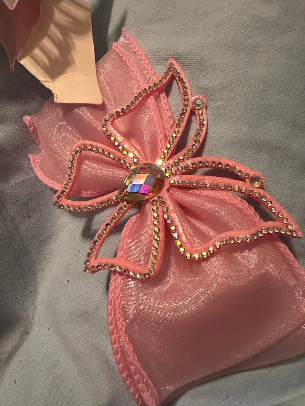 Multiples Pink Bow with Gem & Assorted Translucent Butterfly Clips